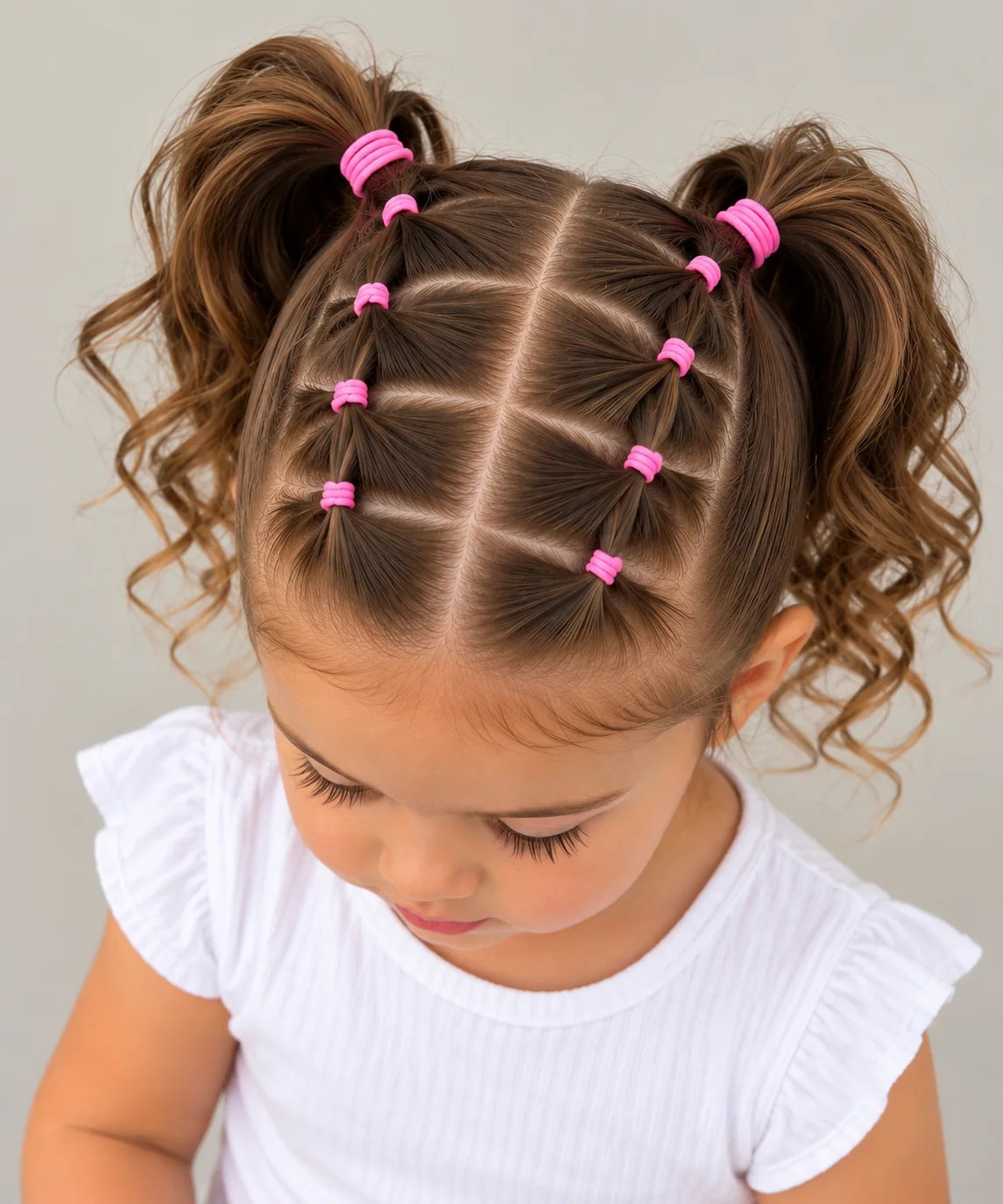 Everyday hairstyle on straight or wavy hair before festive accessories